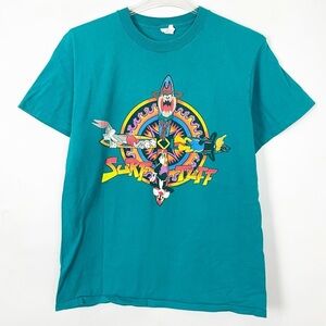 vintage 90s blue looney tunes surf tuff t-Shirt